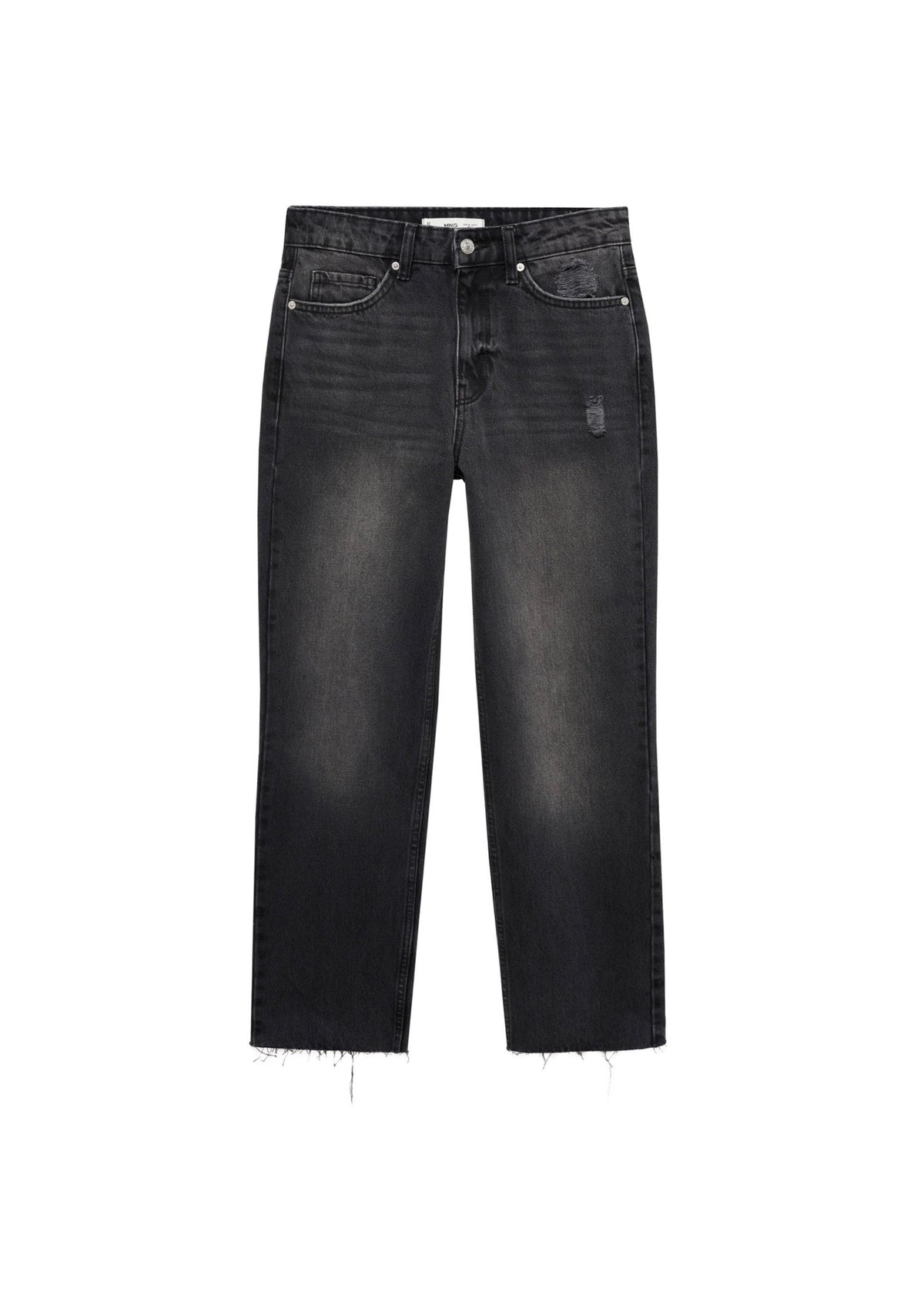 Blanca Straight Cropped Jeans - Black Denim