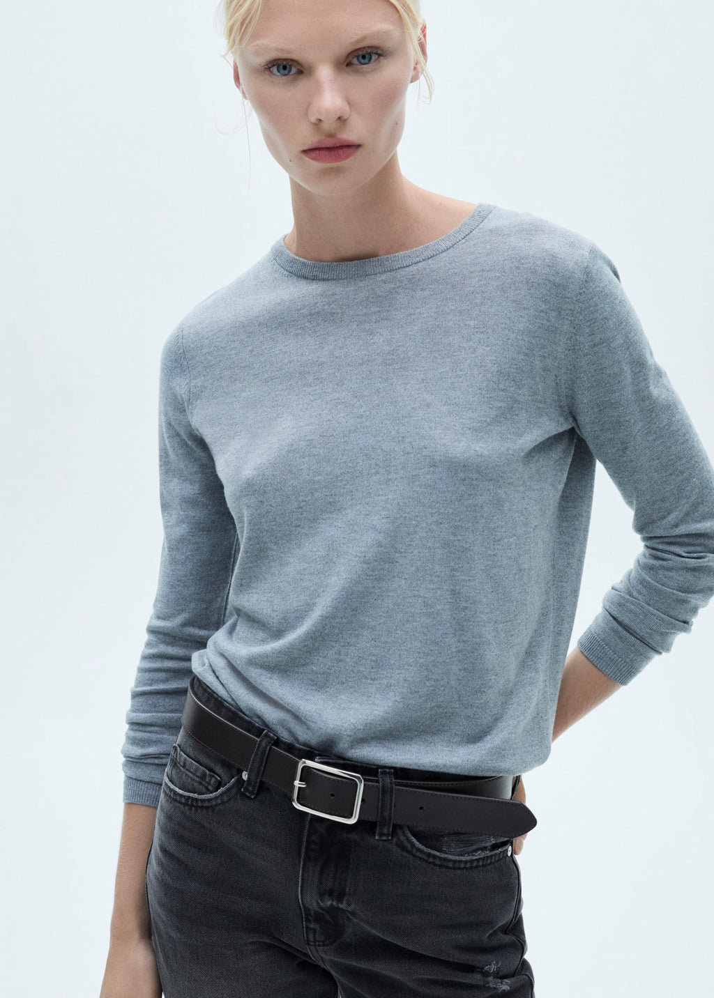 Blanca Straight Cropped Jeans - Black Denim