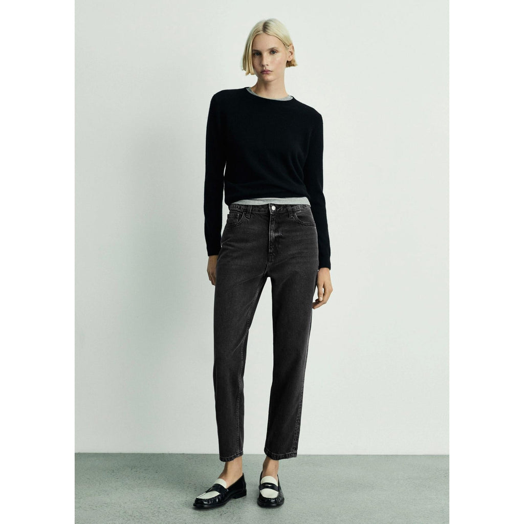 Jean Mom2000 Mom Taille Haute - Black Denim
