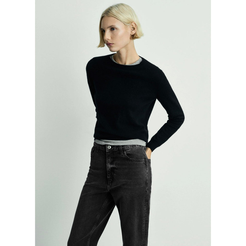 Jean Mom2000 Mom Taille Haute - Black Denim