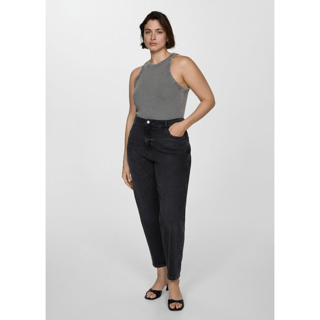Jean Mom2000 Mom Taille Haute - Black Denim