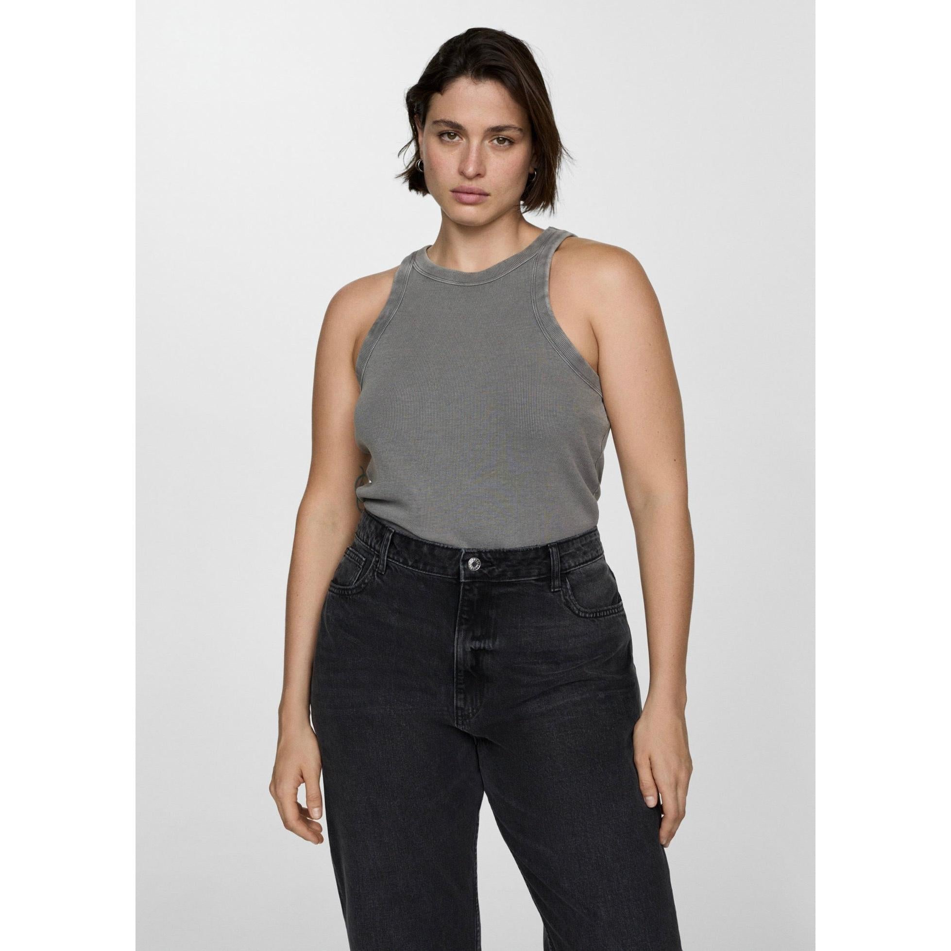 Jean Mom2000 Mom Taille Haute - Black Denim