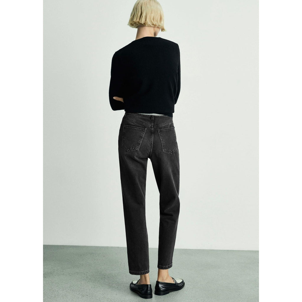 Jean Mom2000 Mom Taille Haute - Black Denim