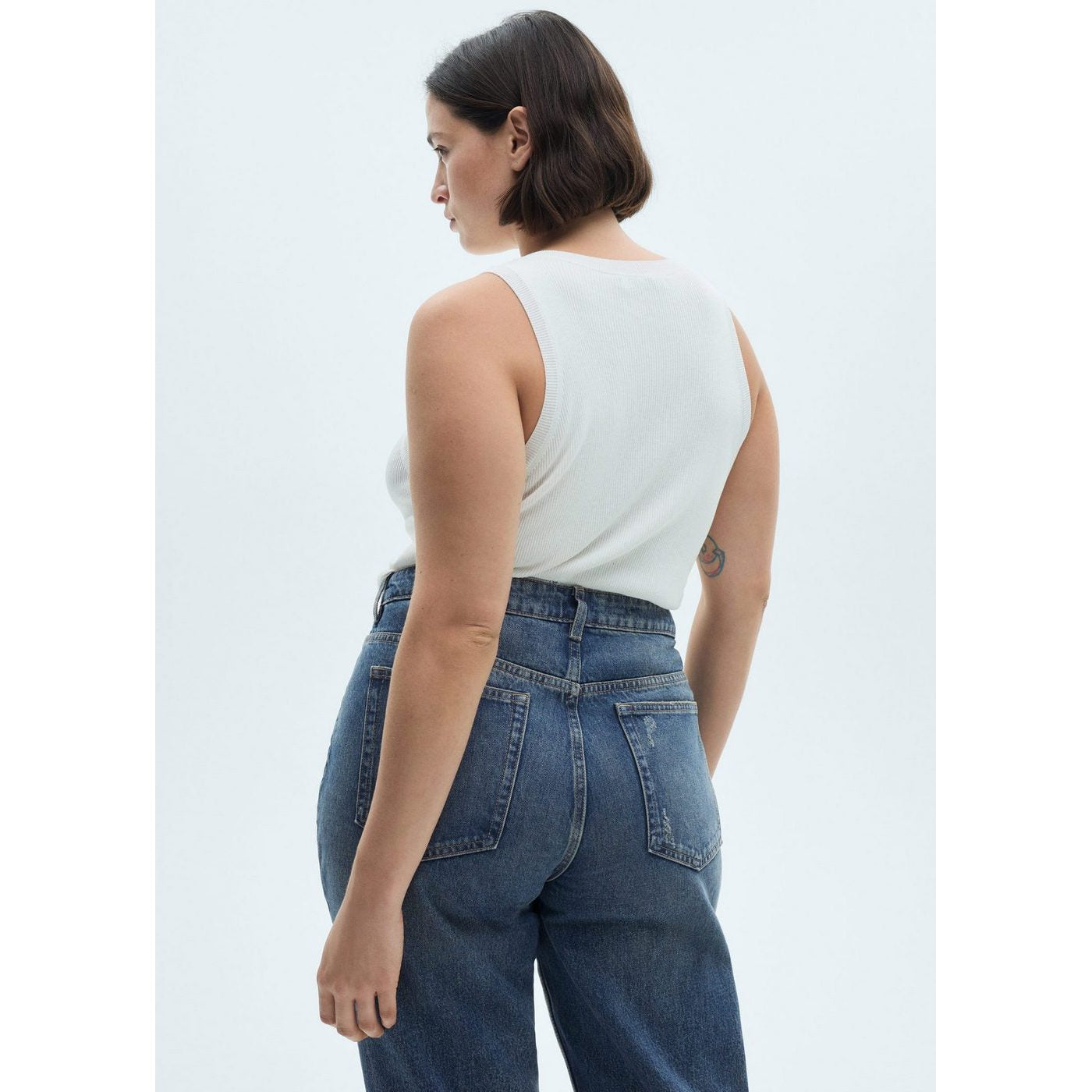 Jean Blanca Droit Crop