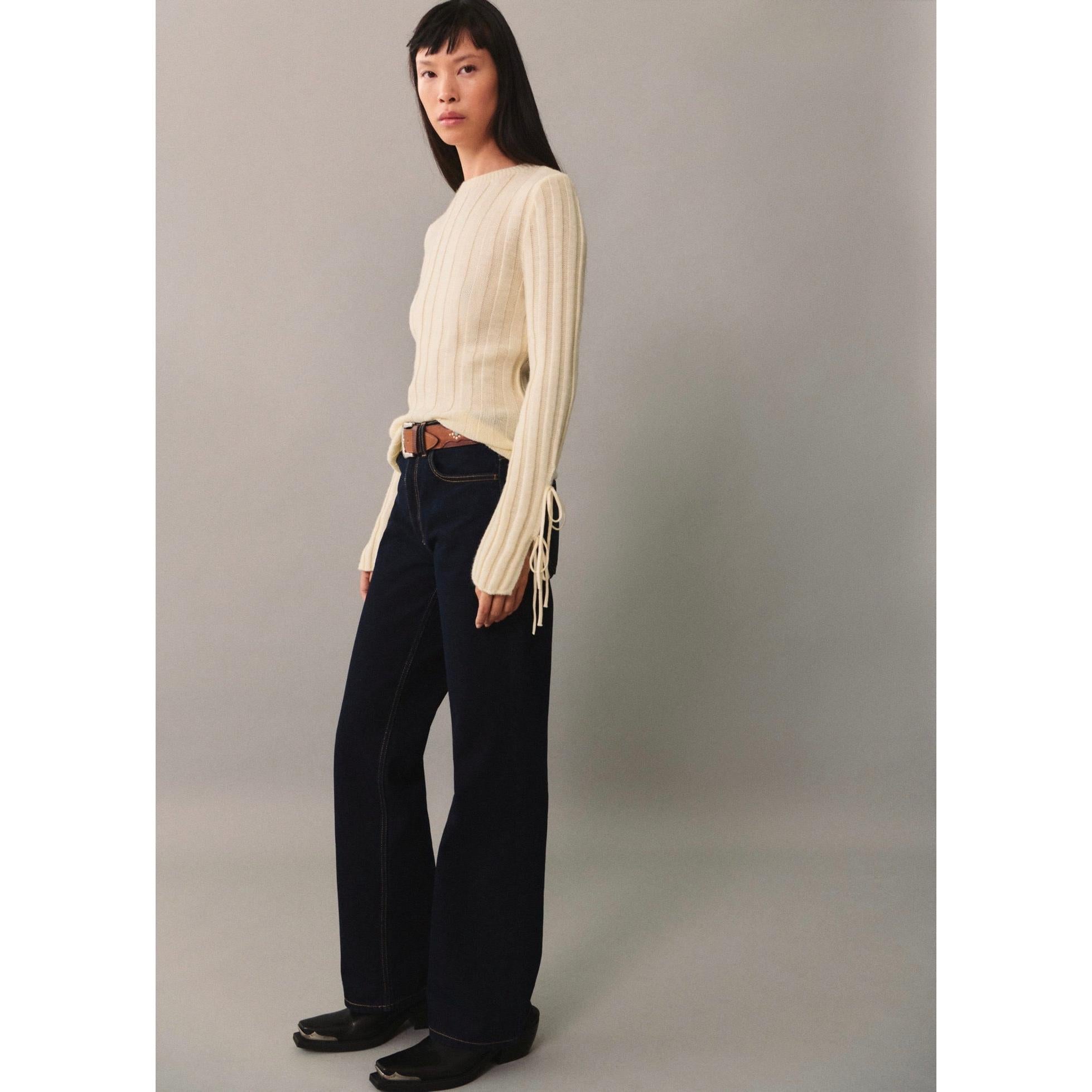 Ribbed Sweater - Ecru