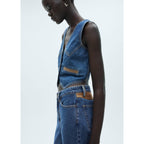 Jean Droit Détails Contrastés - Dark Blue