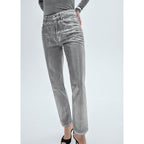 Foil Straight Jeans - Silver