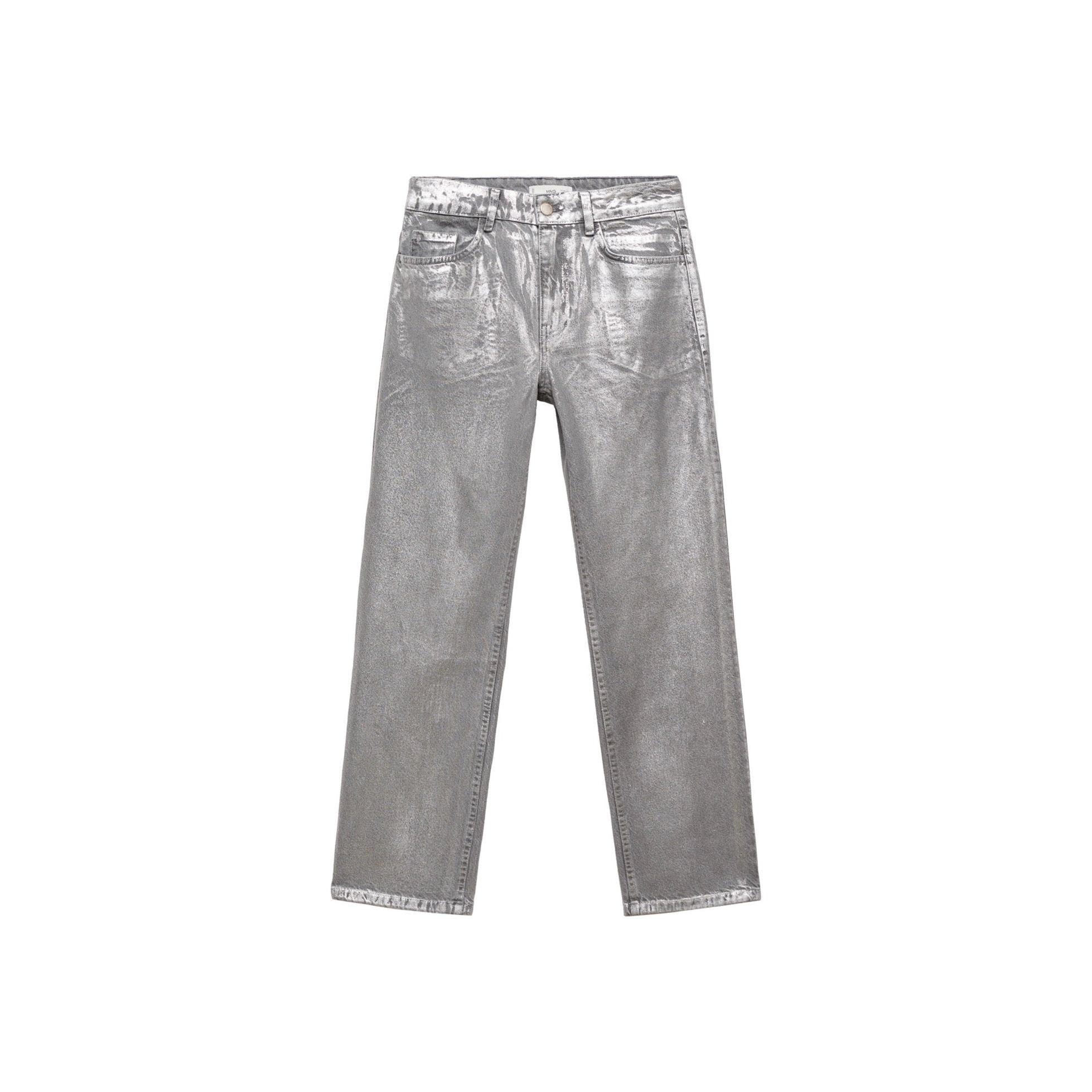 Foil Straight Jeans - Silver