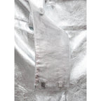 Metallic Straight-Leg Trousers - Silver