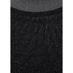 Semi-Transparent Lurex T-Shirt - Black