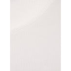 Fine Ribbed Knit Top - White