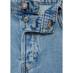 Jeans Anchos Sueltos De Cintura Baja - Azul Medio