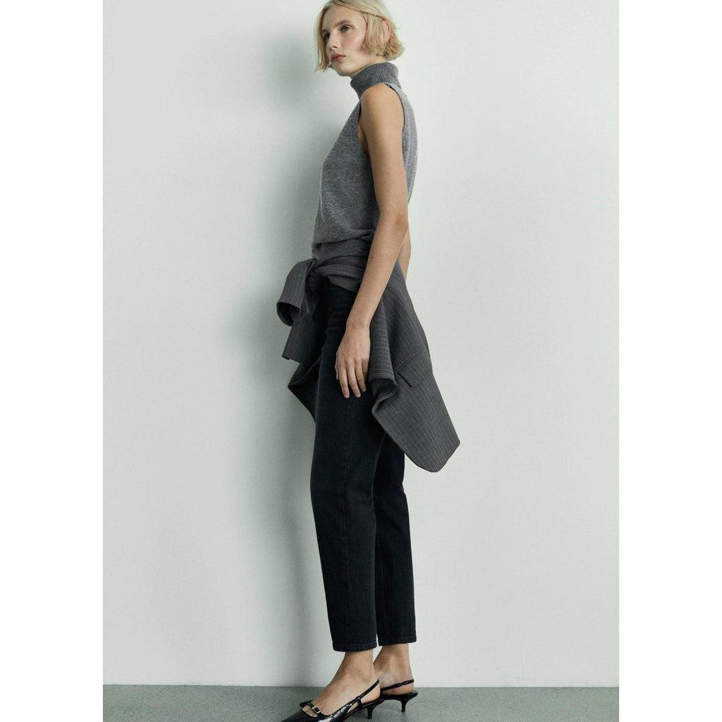 Newmom Comfort High-Waisted Jeans - Black Denim