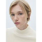 High-Neck Knit Jumper - Ecru