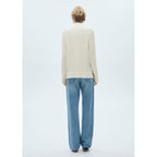 High-Neck Knit Jumper - Ecru