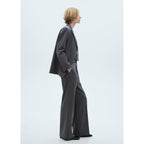 Fine Striped Suit Trousers - Gray