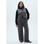 Fine Striped Suit Trousers - Gray
