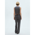 Fine Striped Suit Trousers - Gray