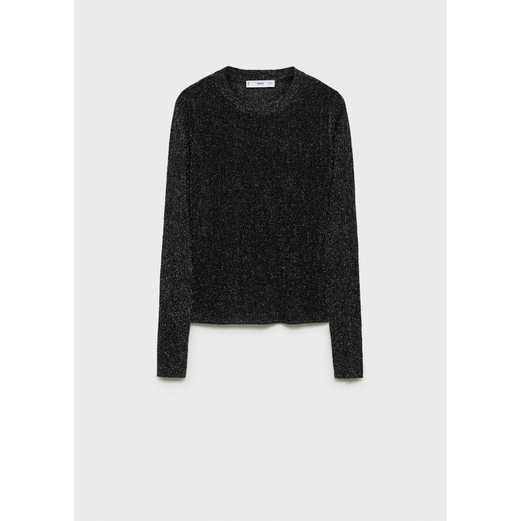 Jersey Lurex Cuello Redondo - Black