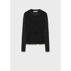 Jersey Lurex Cuello Redondo - Black