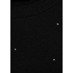 Rhinestone Crop Pullover - Black