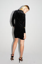 The Cosmic Velvet Luna Short Dress