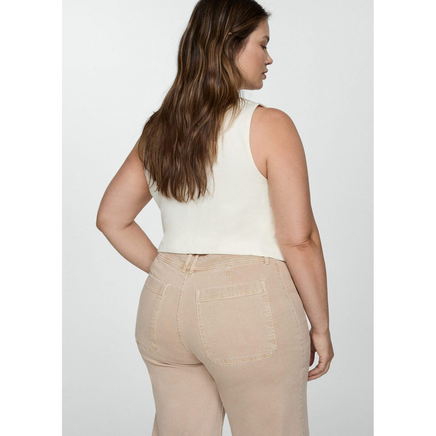 Vaquero Estilo Culotte Catherin Tiro Alto