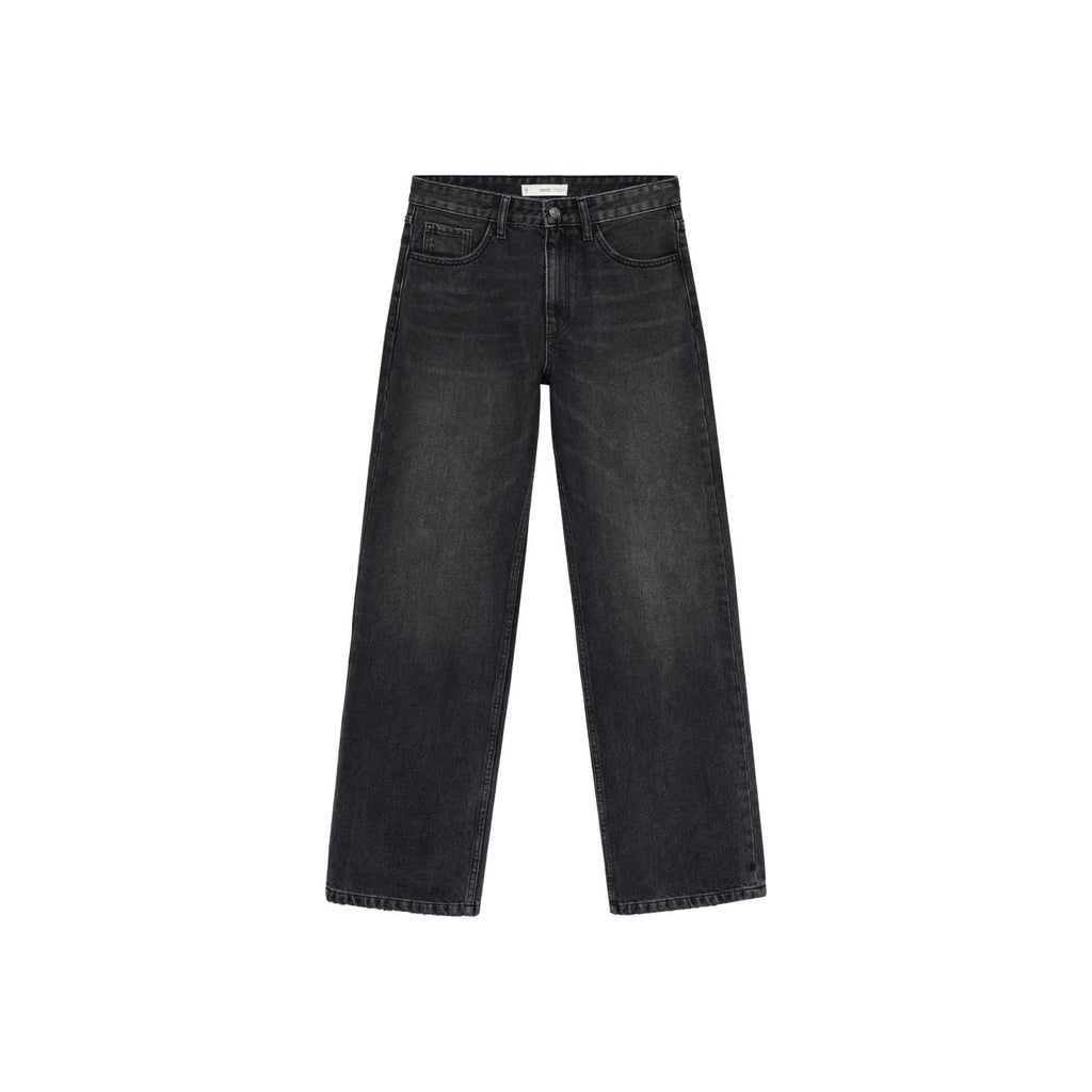 Jean Droit Taille Normale - Black Denim