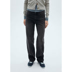 Jean Droit Taille Normale - Black Denim