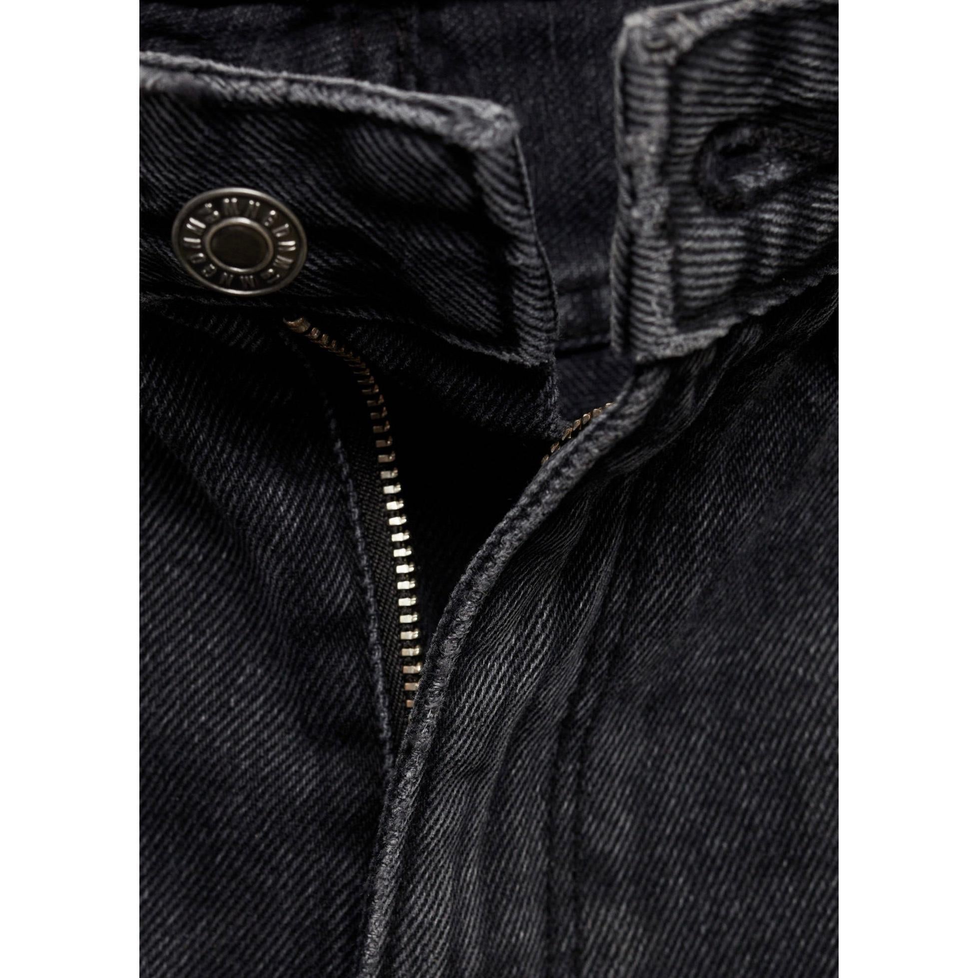 Jean Droit Taille Normale - Black Denim