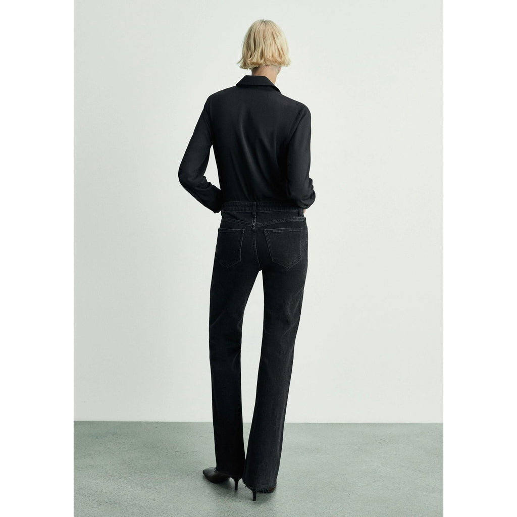 Flare Jeans Normal Waist - Black Denim