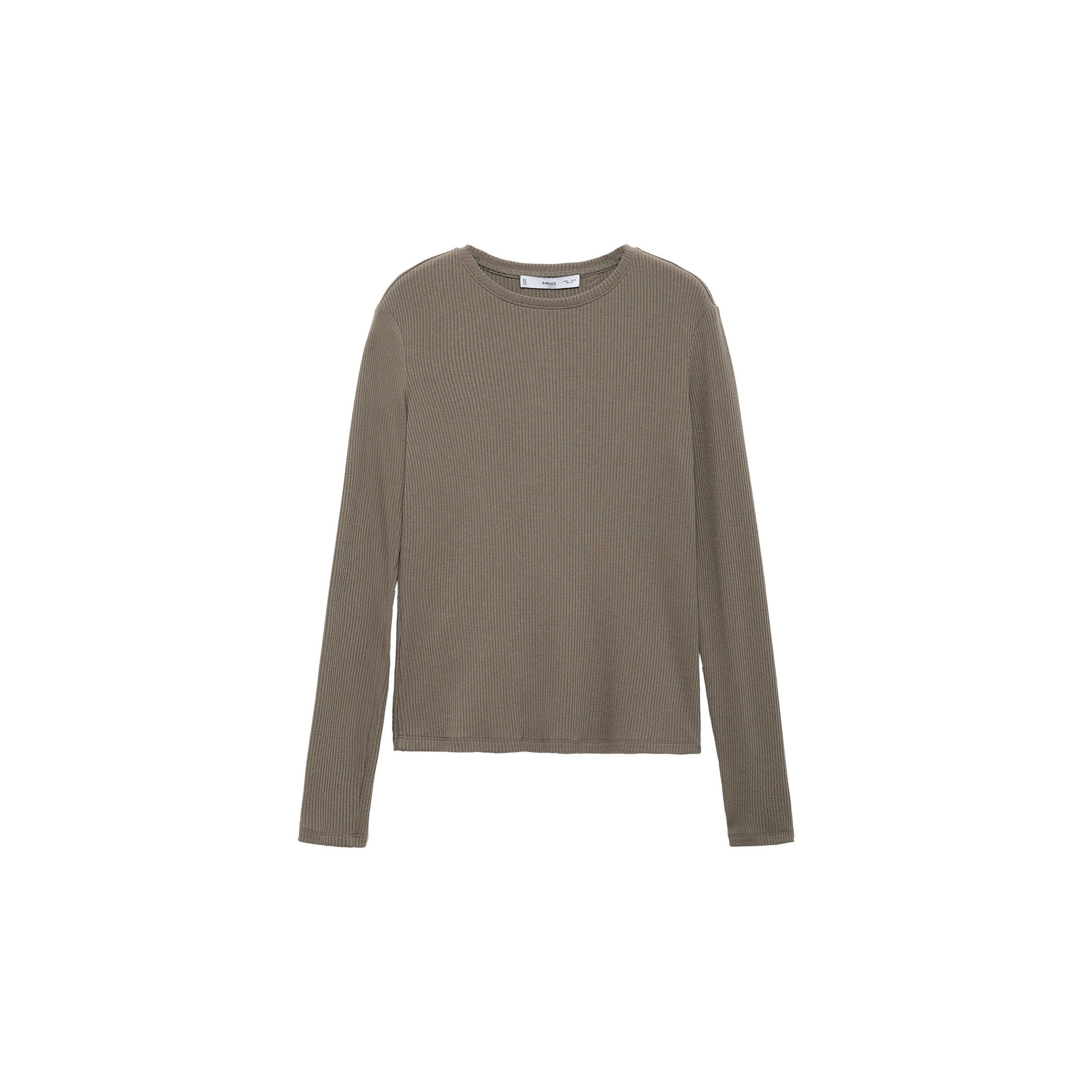 T-Shirt Maille Côtelée - Khaki