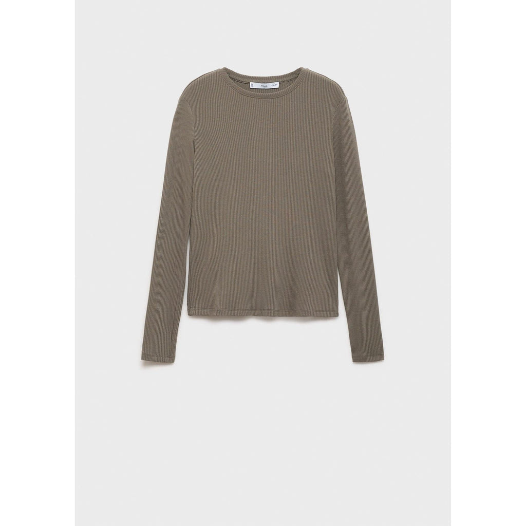 T-Shirt Maille Côtelée - Khaki