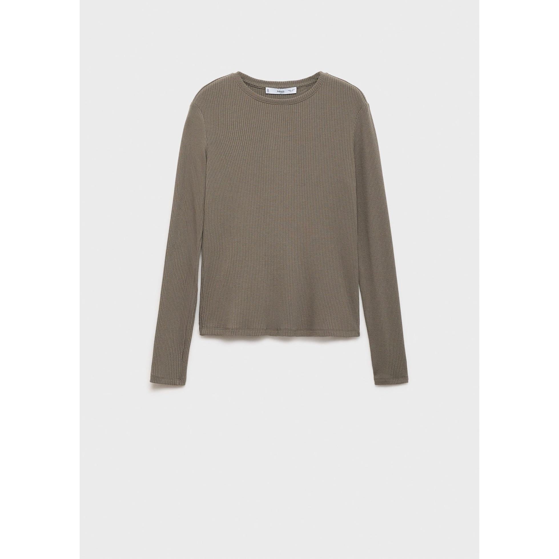T-Shirt Maille Côtelée - Khaki