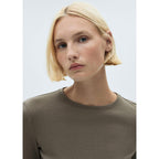 T-Shirt Maille Côtelée - Khaki