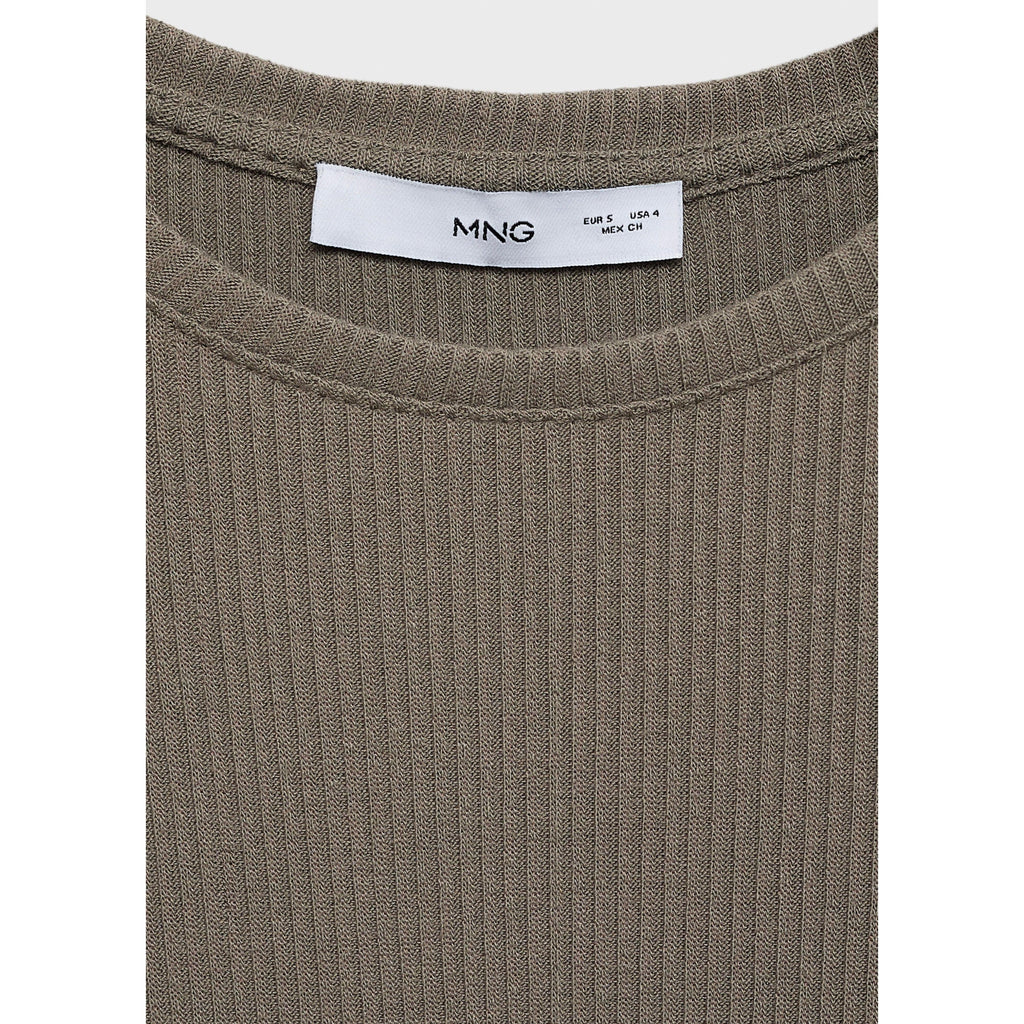 T-Shirt Maille Côtelée - Khaki