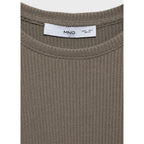 T-Shirt Maille Côtelée - Khaki