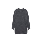 Vestido recto de punto - Gris