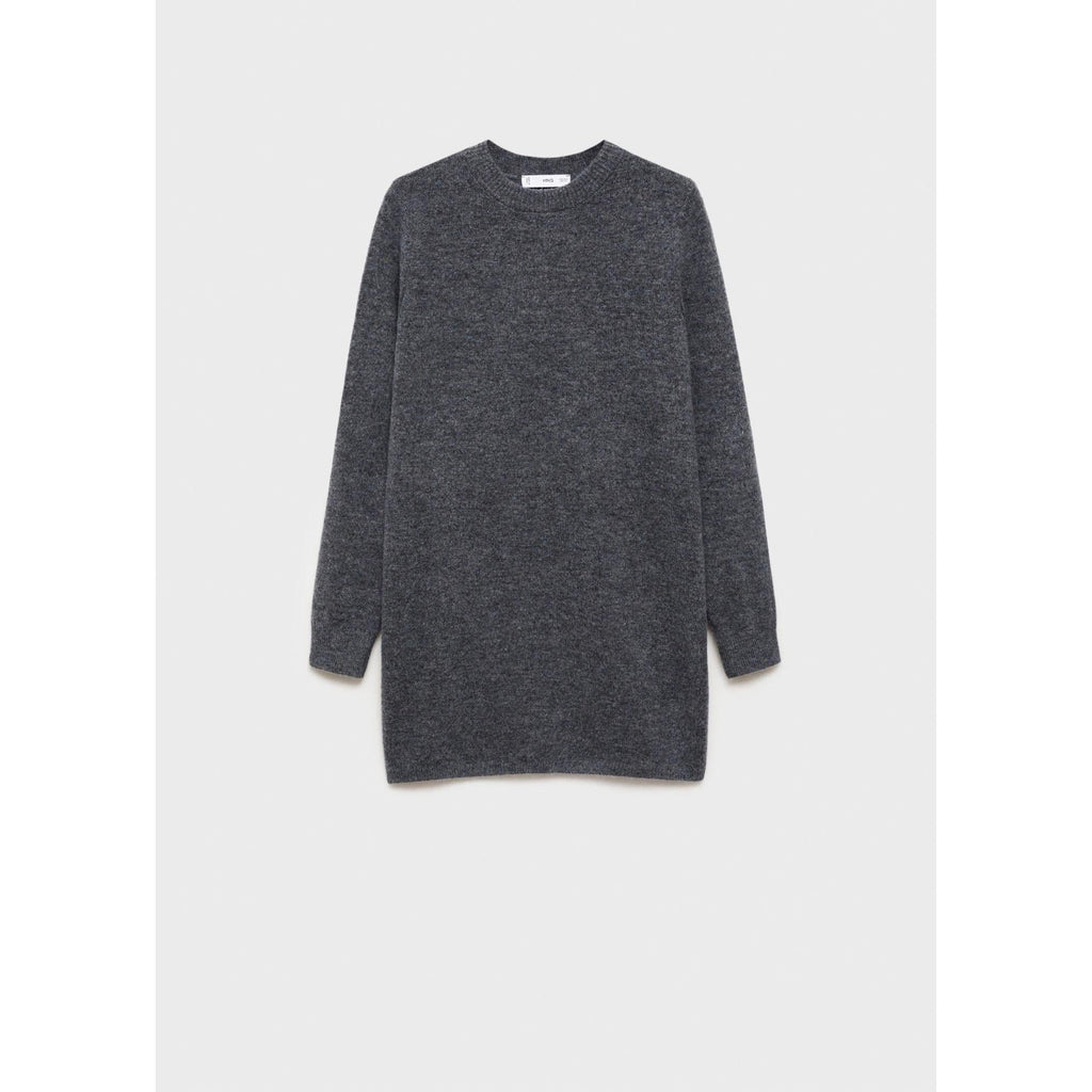 Vestido recto de punto - Gris