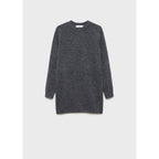 Vestido recto de punto - Gris