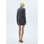 Vestido recto de punto - Gris