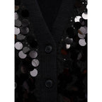 Cardigan Maille Sequins - Black