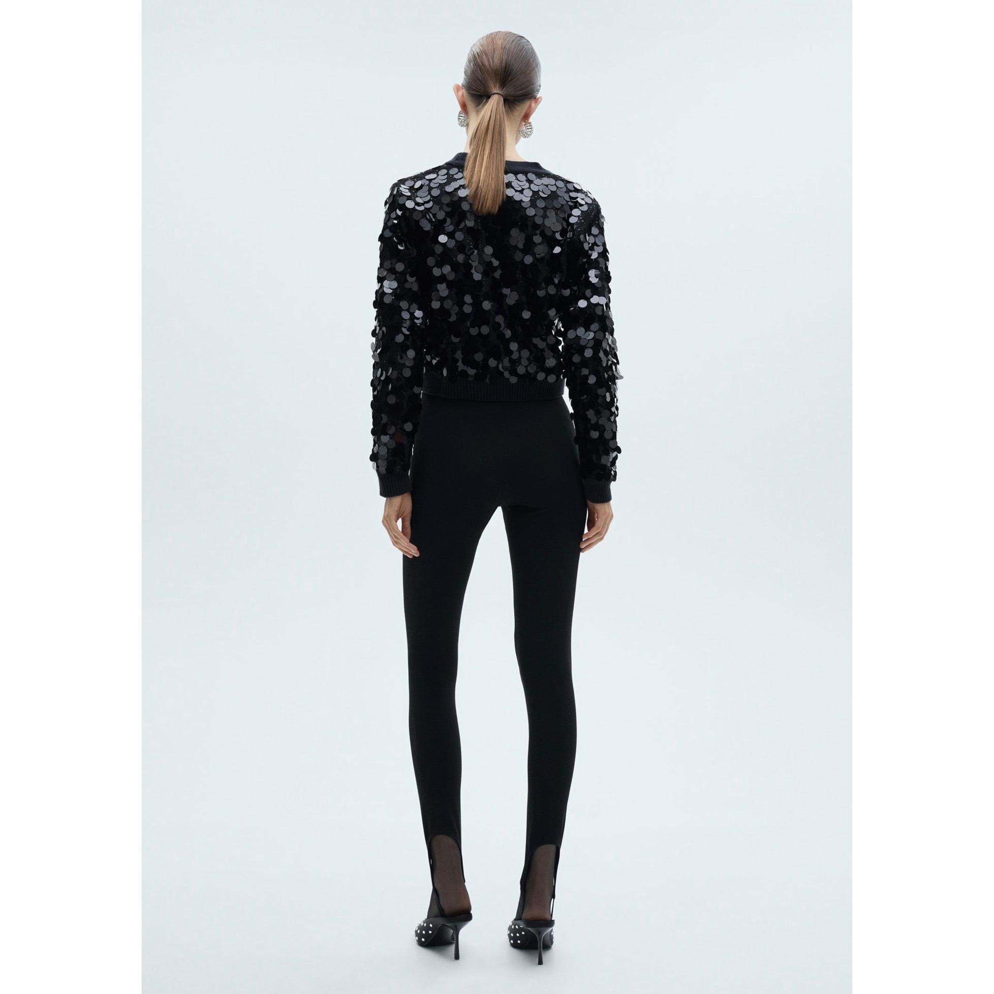 Cardigan Maille Sequins - Black