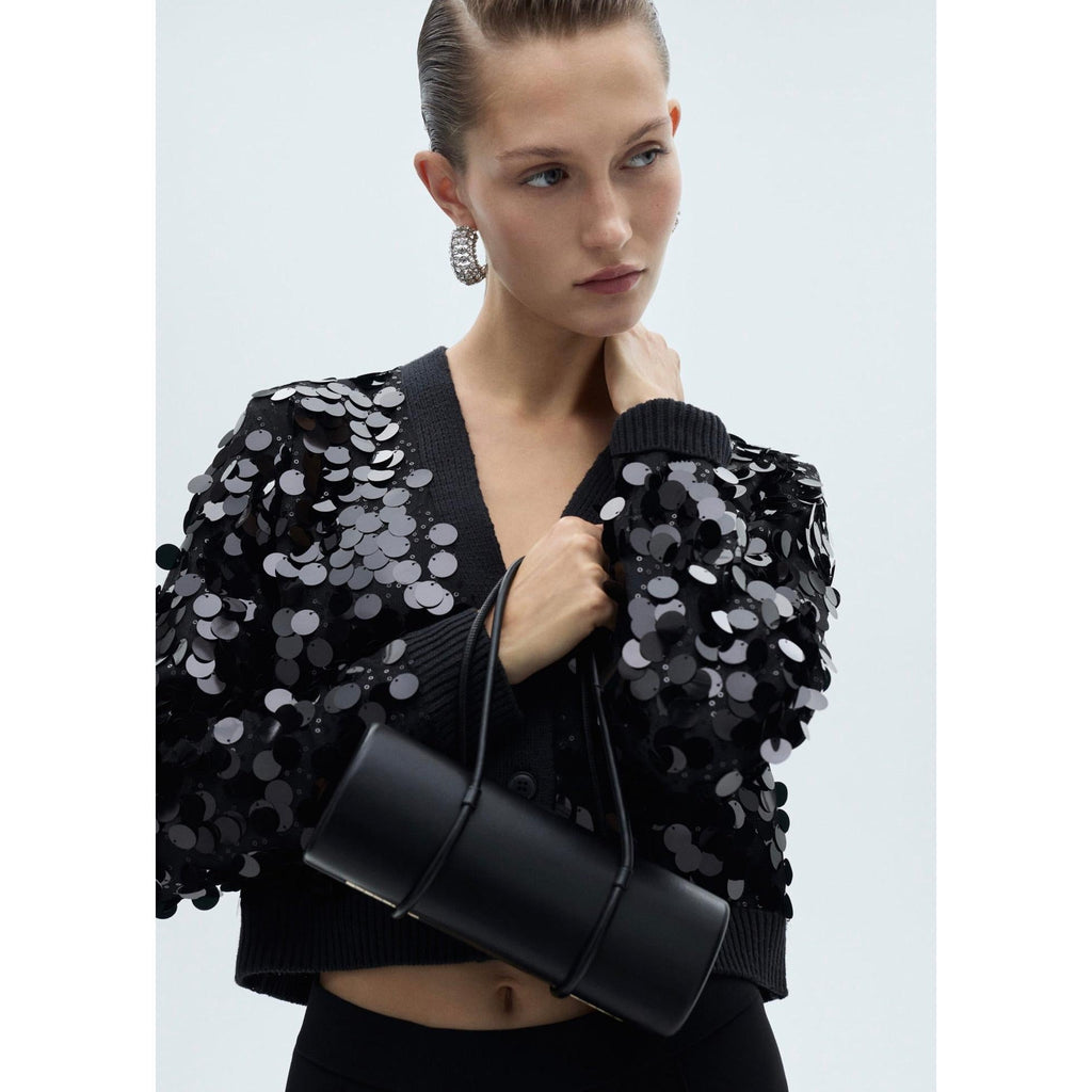 Cardigan Maille Sequins - Black