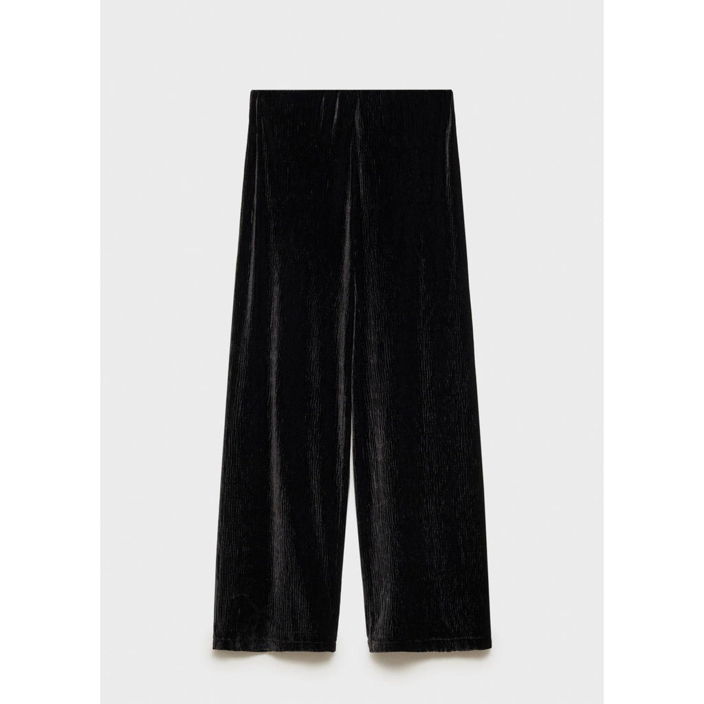 Pantalon Droit En Velours - Black