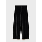 Pantalon Droit En Velours - Black