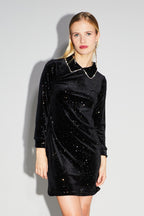 The Cosmic Velvet Luna Short Dress