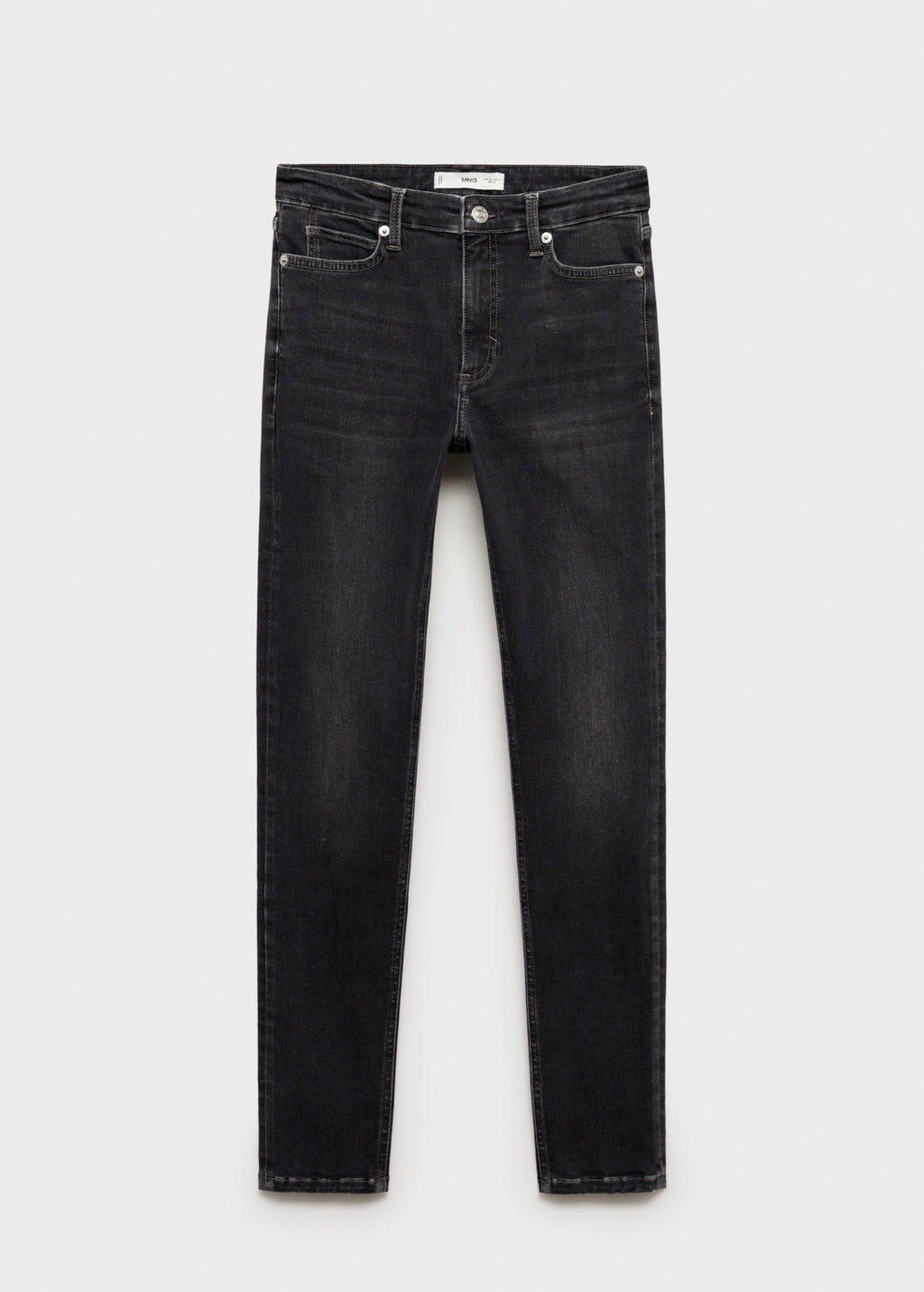 Skinny Jeans with Regular Waist - Open Grey