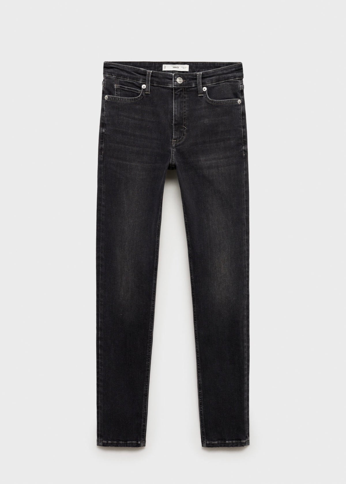 Skinny Jeans with Regular Waist - Open Grey
