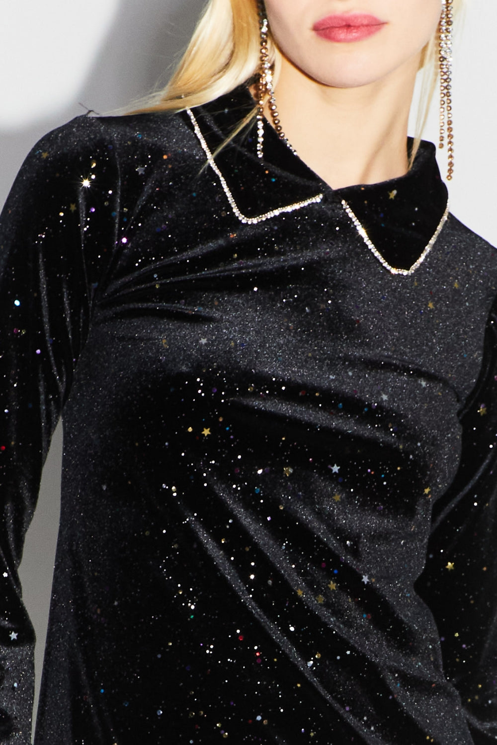 The Cosmic Velvet Luna Short Dress